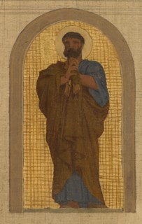 Esquisse pour l'église de la Trinité : L'Agneau pascal. Groupe d'anges adorateurs..., c.1864. Creator: Armand Felix Marie Jobbe-Duval.