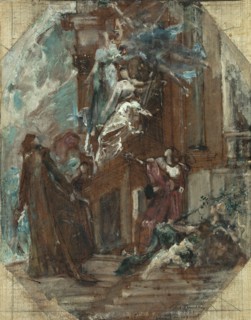 Esquisse pour la salle des Audiences de la Cour de Cassation de Paris : Glorification de..., c.1881. Creator: Paul-Jacques-Aime Baudry.