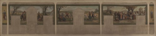 Esquisse pour la salle des mariages de la mairie du 15e arrondissement : La fidélité..., 1884. Creator: Armand Felix Marie Jobbe-Duval.