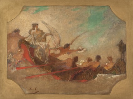 Esquisse pour la salle des fêtes de l'Hôtel de Ville de Paris : La Ville de Paris..., c.1892-1895. Creator: Jean Joseph Benjamin Constant.