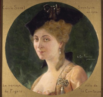Portrait de Cécile Sorel (1873-1966), sociétaire de la Comédie-Française, dans le rôle de la...1910. Creator: Louis Edouard Paul Fournier.