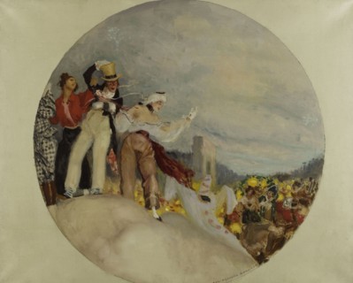 Esquisse pour la mairie du 10ème (salle des fêtes): Parade sur les boulevards, between 1905 and 1908 Creator: Auguste-François-Marie Gorguet.