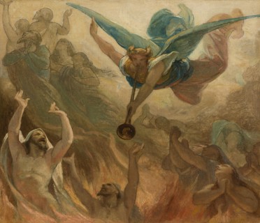 Esquisse pour l'église Saint-Gervais : La Vierge intercédant près de Jésus pour les..., c.1869-1871. Creator: Armand Felix Marie Jobbe-Duval.