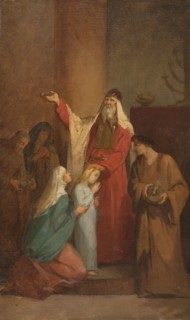 Esquisse pour l'église Notre-Dame-de-Clignancourt - La Présentation de la Vierge au Temple, c.1866. Creator: Nélie Barbe Hyacinthe Jacquemart.