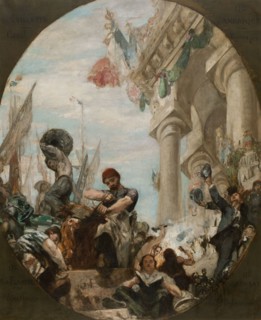 Esquisse pour la salle des mariages de la mairie du 19ème arrondissement : Les activités..., 1880. Creators: Henri Gervex, Emile-Henri Blanchon.