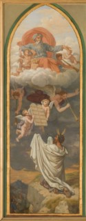 Sketch for the church of Saint-Gervais: Moses receiving the tablets..., between 1869 and 1872. Creator: Sébastien Louis Guillaume Norblin de la Gourdaine.