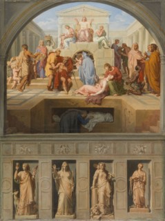 Esquisses pour les églises Saint-Gervais et Saint-Louis-en-l'Ile : La Prudence..., c.1843-1868. Creator: Sébastien Louis Guillaume Norblin de la Gourdaine.