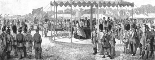 'The National Rifle Association Meeting - Her Majesty the Queen firing the first shot 1860 ', 1890. Creator: Unknown.