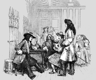 ''Historical Aspects of Hampton Court - The Guard Room in the time of William III', 1890. Creator: Unknown.