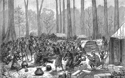 In Darkest Africa- Illustrations from Mr Stanley's Great Book, Starvation Camp, 1890. Creator: Unknown.