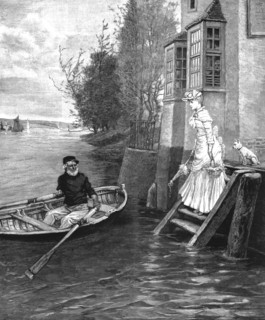''The Ferry - "A Dainty Fare", after GH Boughton, A.R.A.', 1890. Creator: Unknown.