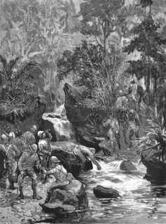 'The Return of the Chin Lushai Expeditionary Force - A welcome drink after a climb, 1890. Creator: Unknown.