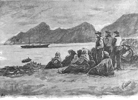 ''An Excursion to St Kilda; The natives turn out to see the visitors arrive', 1890. Creator: Unknown.