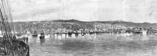 ''The Fire at Salonica - View of the Town from the Sea', 1890. Creator: Unknown.