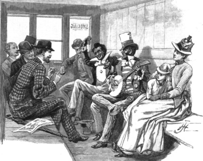 ''Studies of Life and Character at a Railway Station; Working their way to the Seaside', 1890. Creator: Unknown.