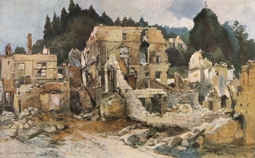 ''Clermont-en-Argonne.', 1915. Creator: Francois Flameng.