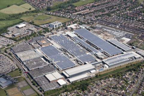 The Bentley Motors car factory, Cheshire East, 2017.