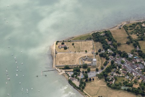 Portchester Castle and Roman Fort, Portchester, Hampshire, 2018.
