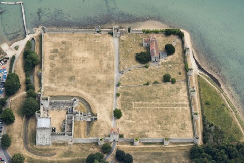 Portchester Castle and Roman Fort, Portchester, Hampshire, 2018.
