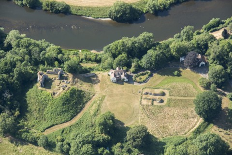 The remains of Clifford Castle, County of Herefordshire, 2018.
