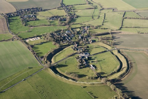 The large Neolithic henge enclosure at Avebury, Wiltshire, 2019.