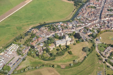 St Mary's Abbey, Tewkesbury, Gloucestershire, 2021.