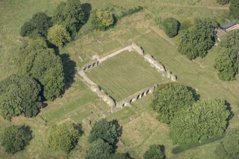 Hailes Abbey, a ruined former Cistercian abbey, Hailes, Gloucestershire, 2021.