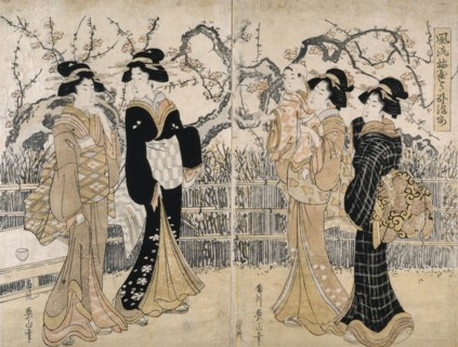 Elegant Plum Tree Garden, 1805-1820.