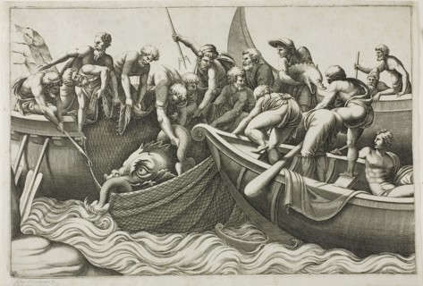 Fishermen Catching a Sea Monster, 1560/70.
