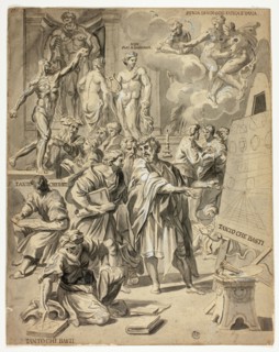 Allegorical Scene in Artist's Studio, n.d. Creator: Unknown.