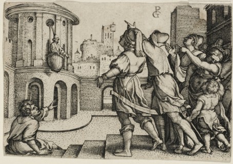 Virgil Suspended in a Basket, copy, 1541/1600. Creator: Unknown.