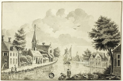 Old Dutch Town on Canal, after 1738.