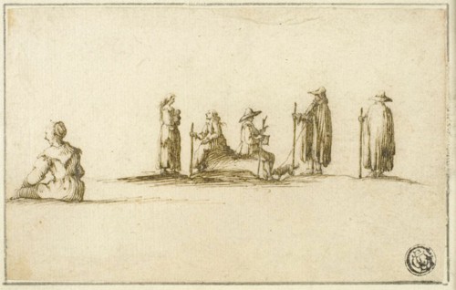 Group of Seated and Standing Men and Women, n.d.