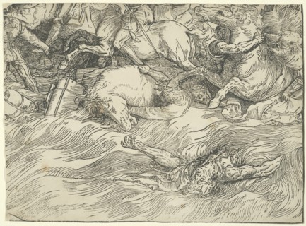 The Submersion of Pharaoh's Army in the Red Sea, c. 1515, printed 1549.