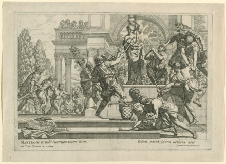 Martyrdom of Saint Martina, c. 1665. Martina of Rome was martyred c228 CE.
