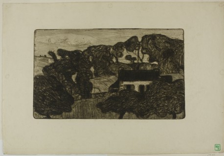 Farmhouse Surrounded by Trees, c. 1893.