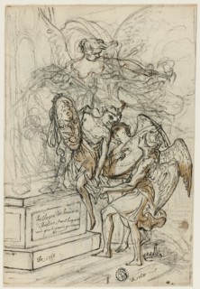 Allegory in Honor of King Stanislas Leczynski (recto), n.d. Creator: Claude-Louis Desrais.