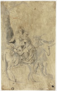 Flight into Egypt, n.d. Attributed to Cornelis Bisschop.
