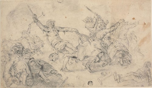 Peasants in a Brawl, n.d. Attributed to Cornelis Moninckx or Adriaen Pietersz. van de Venne.