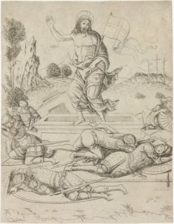 The Resurrection, plate eleven from the Life of the Virgin and Christ, c. 1470. Attributed to Francesco Rosselli.