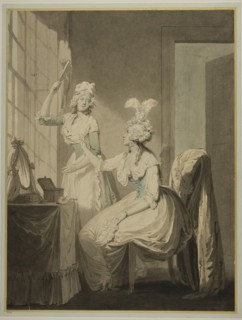 The Lady and the Queen Wasp, 1780/90. Attributed to Francis Wheatley or Richard Corbould.