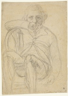 Portrait of Fuseli (recto); Sketch of a Hand (verso), 1761/1825 (recto); 1770/80 (verso). Attributed to Henry Fuseli.