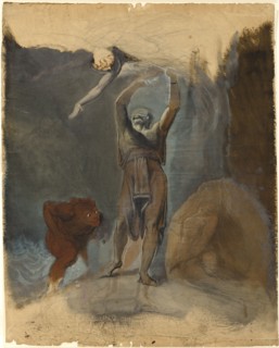 Prospero, Miranda, Caliban and Ariel, 1800/05. Attributed to Henry Fuseli.
