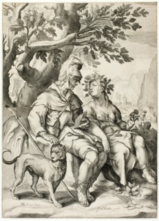 Corydon and Sylvia, 1601/11. Attributed to Jacob Matham.
