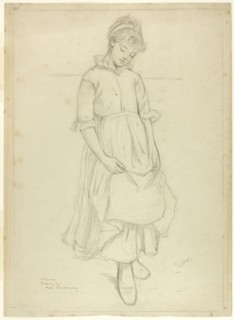 Standing Girl, c. 1870. Attributed to Kate Greenaway.