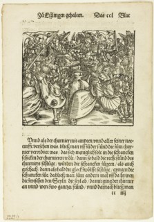 Illustration from Turnierbuch (Tournament Book), plate seven from Woodcuts from Books...1937. Creator: Monogrammist H.H..