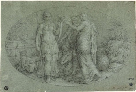 Minerva Crowned by Rome, n.d. Attributed to Noël Coypel.
