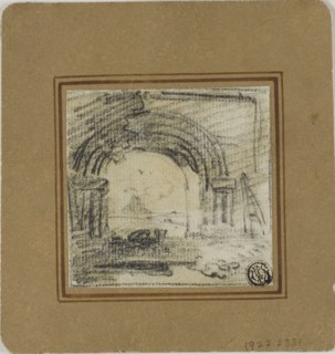 Sketch of an Arch, n.d. Attributed to Richard Wilson or possibly the circle of Hubert Robert.