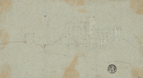 Sketch of Fortress on Hill, n.d. Attributed to Richard Wilson.