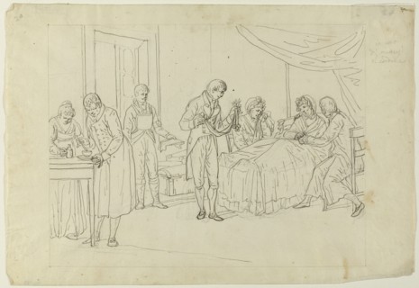 Sickbed Scene, n.d. Attributed to Saverio della Gatta.